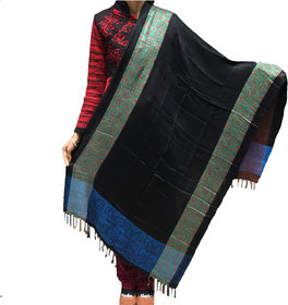 Womens Woolen Self Embellished Kashmiri Stole Exactly As Shown-Quality Product