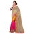 Triveni Pink Faux Georgette Embroidered Saree With Blouse
