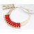 Beautiful Alloy Choker Necklace Golden And Red