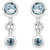 0.86 Carat Genuine Blue Topaz .925 Sterling Silver Jhumki Earrings