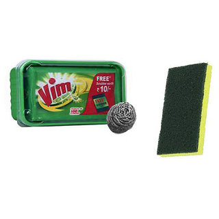 Vim Bar With Scrubber Steel Scrubber