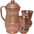 Prisha India Pure Copper Jug Picture with Two Tumblers Drinkware Set