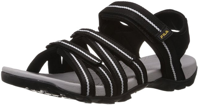 Fila Men s Gabor Black and White Rubber Outdoor Sandals and Floaters