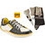 ID Men's Black Casual Shoes (ID0300) and Socks Combo