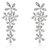 GirlZ! Fashion Rhinestone Flower long earrings  Silver