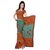 Firstloot Orange Color Net Faux Georgette Embroidered Party Wear Saree