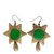 Mishti Creations Green & Golden Color Traditional Handmade Terracotta Earring