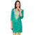 Sukuma Green Plain Velvet Stitched Kurti