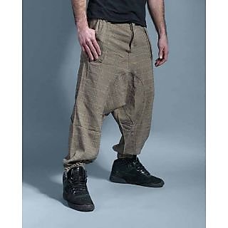 Mens baggy harem low drop crotch pants