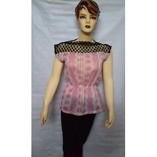 Pink Printed Cotton Top