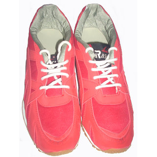 Rasics Shoes, Red and White Prices in