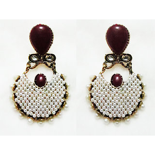 MB Designer Earring Metal, Alloy Danglers & Drops Hoops MB9005