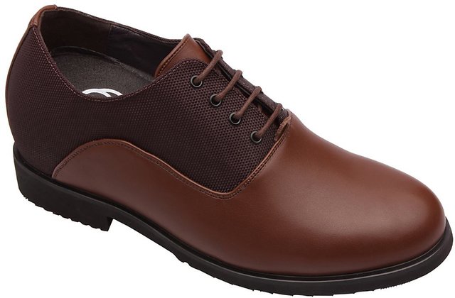 Shop Dvano Brown Double Textured Casual Elevator Shoes Online