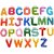 Wooden Alphabets Stickers Fridge Magnet  26 Big Alphabets in Vibrant Color