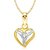 Vina Divine Heart Shape Gold And Rhodium Plated Pendant