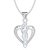 Vina You Me Heart Shape Rhodium Plated Pendant by Vkjewelsonline 