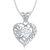Vina Charming Heart Shape Rhodium Plated Pendant by Vkjewelsonline 