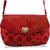 arpera Embossed Genuine Leather red Sling bag  C11517-3