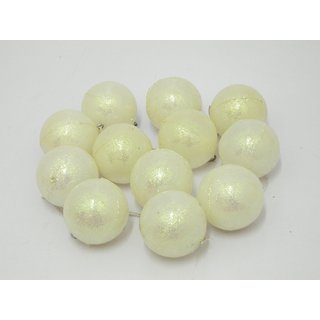 Christmas Tree Decorative Hanging Balls Set Of 12 White