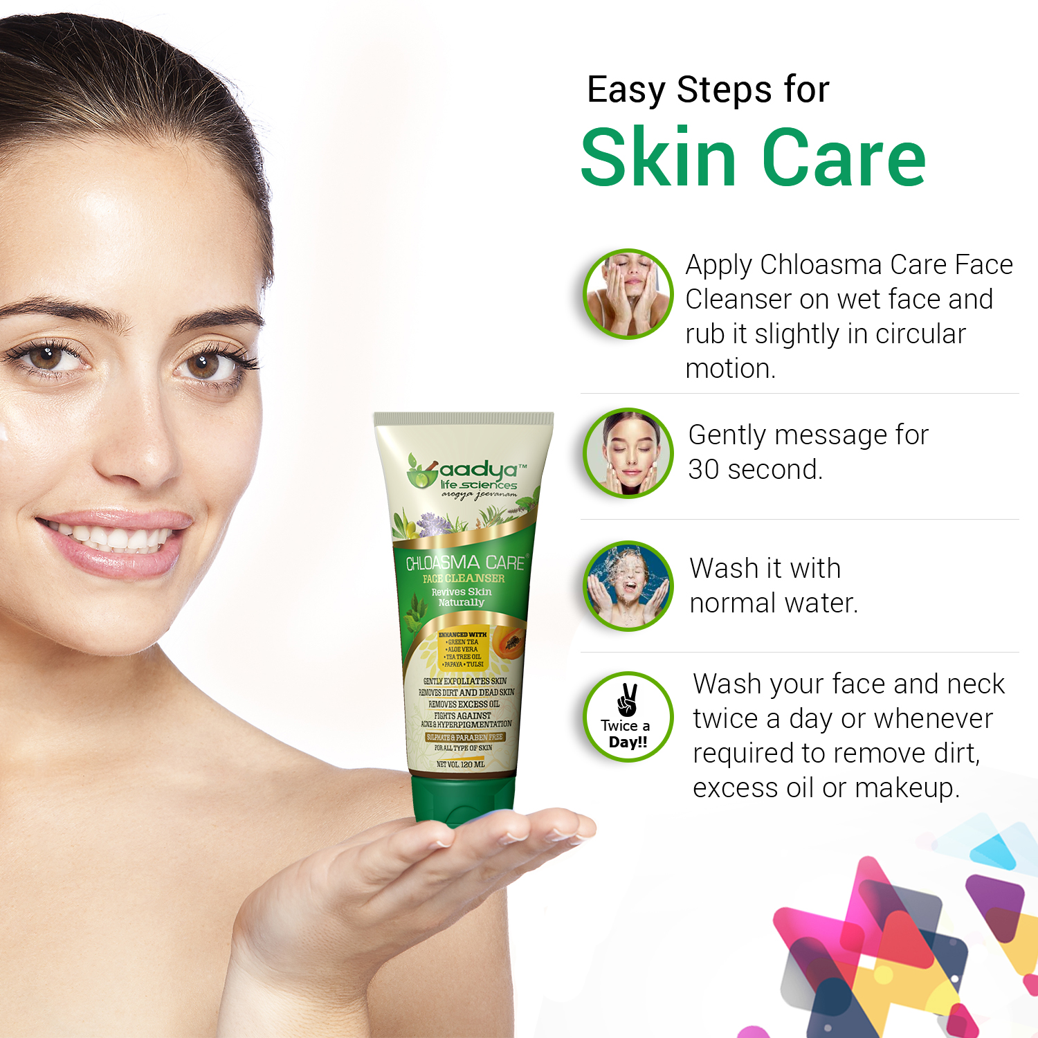 Buy Aadya Life Chloasma Care Cream and Chloasma Care Face Wash Combo ...