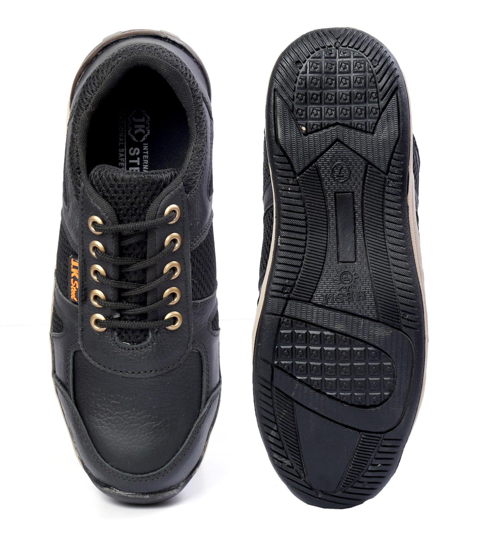 Buy JK Steel Men's Black Genuine Leather Safety Shoes Online ₹839