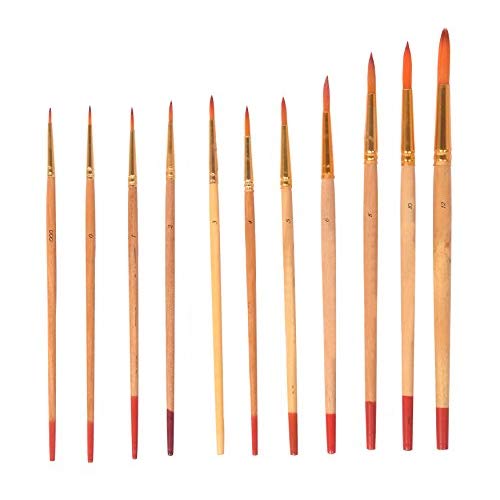 Buy Vardhman Artist Quality Round Brushes 11 Brushes Size No 000 to 12