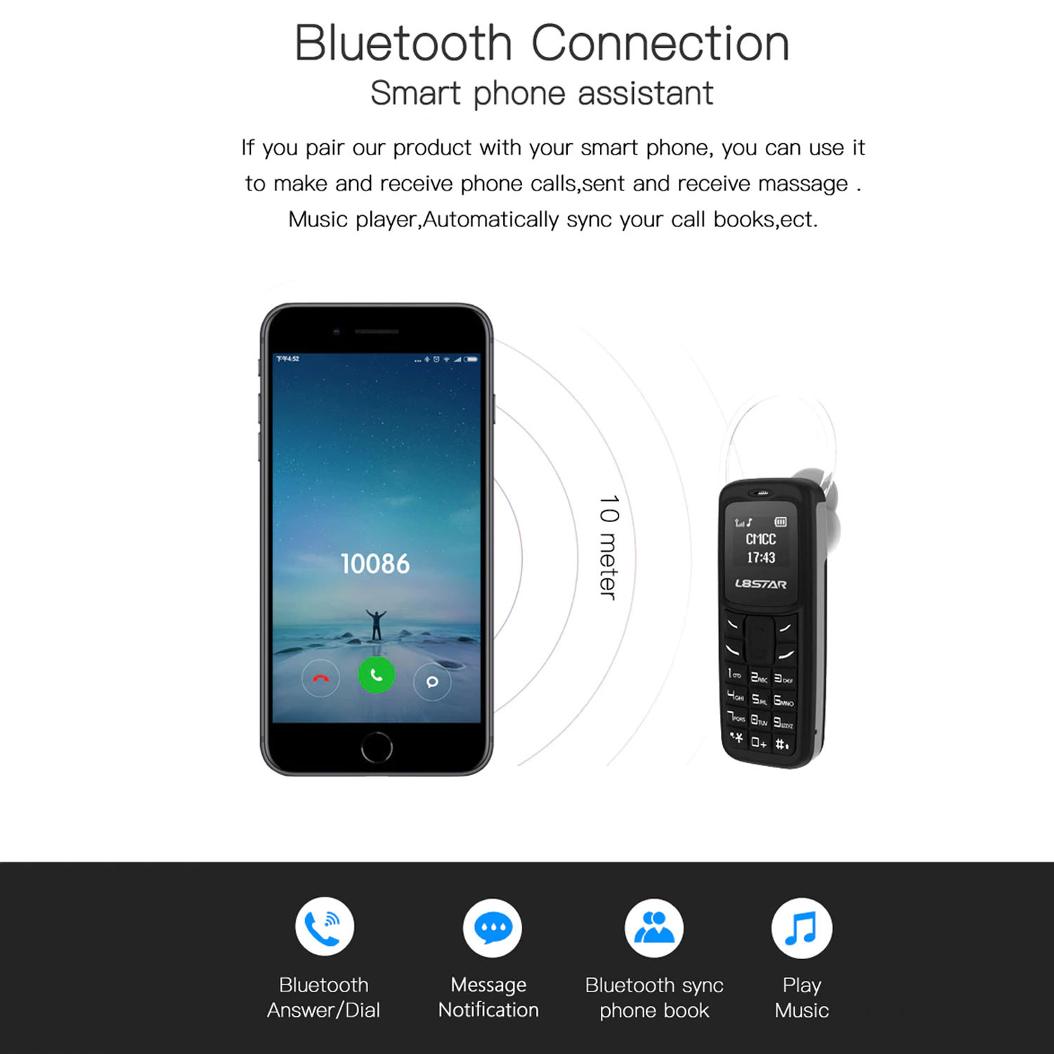 Buy Callmate L8STAR BM30 Mini Mobile Phone Unlocked Bluetooth Dialer Cell Phone GSM with MP3