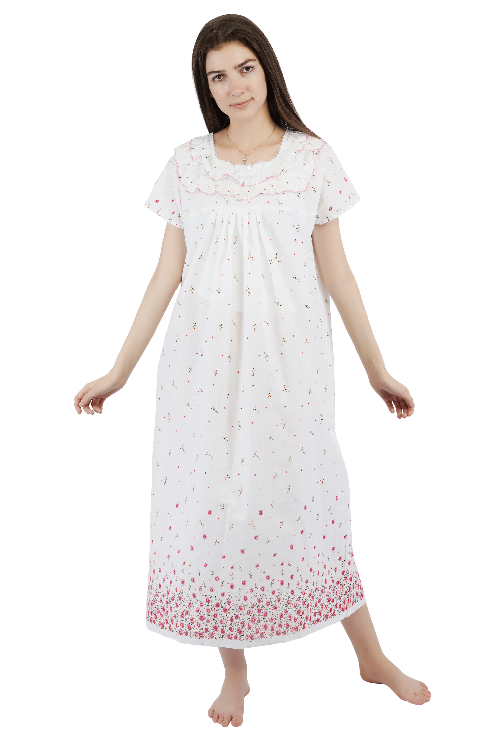 Buy Kaddy Women's Cotton Printed Nighty Night Dress nighty for Girls ...