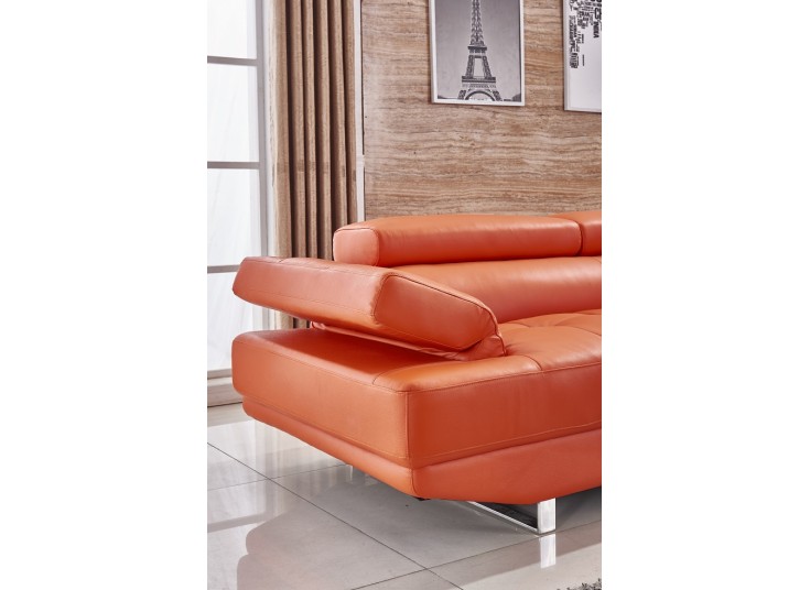 Buy Macy Premium Orange Corner Sofa Online ₹117399 from ShopClues