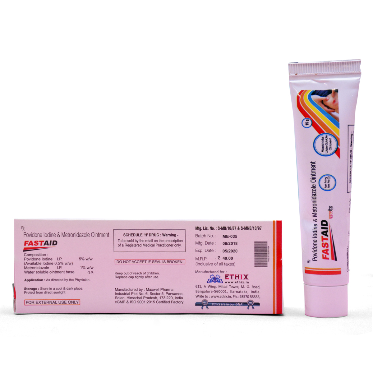 Buy Ethix Fast Aid(Antiseptic Cream 15gm) Pack of 5 Online @ ₹249 from ...