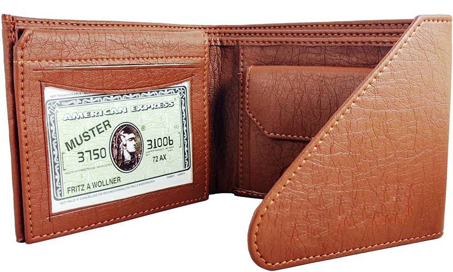 Buy Tri-Fold Pure Tan-Brown Leather Stylish Wallet for Men Online - Get ...