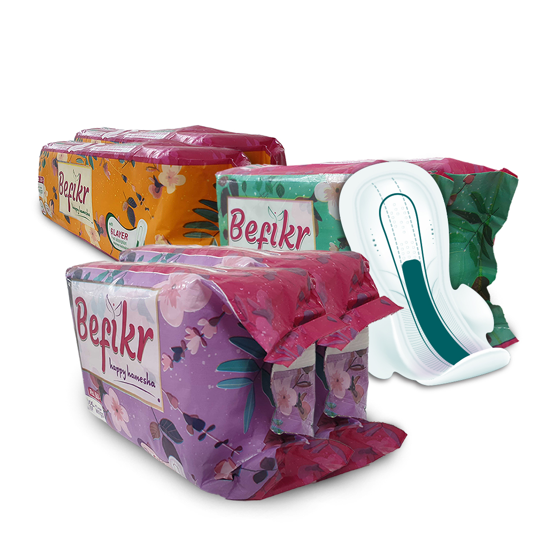 Buy Befikr Sanitary Pad with Japanese Technology Combo Pack Of 2L, 2XL
