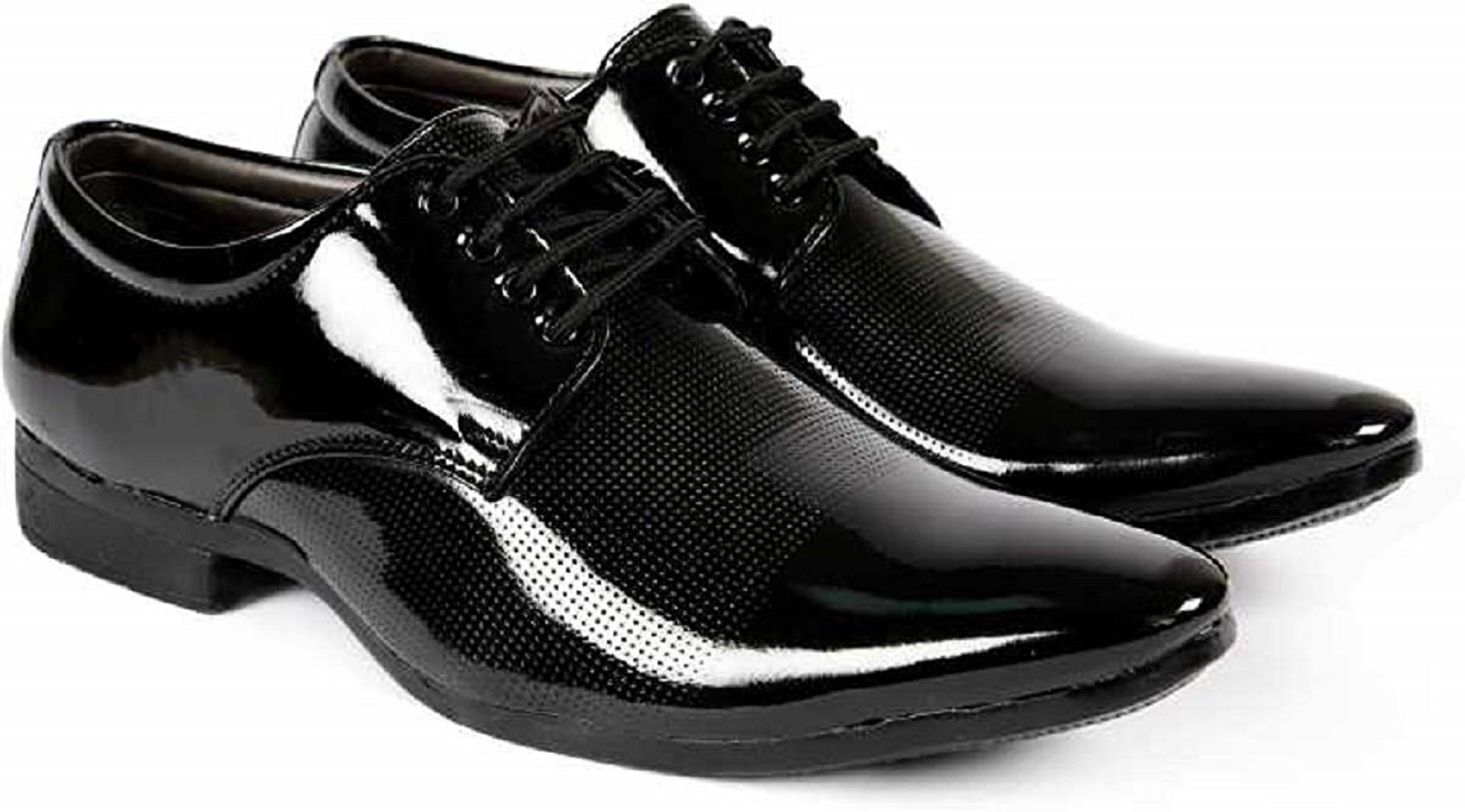 Jk Port Men's Black Genuine Leather Derby Party Formal Shoes