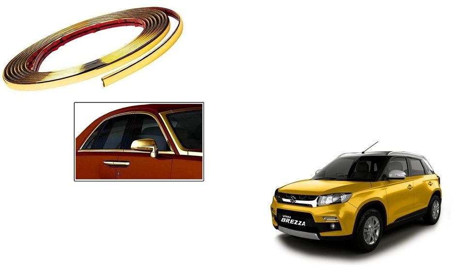 Buy Skynex 10mm Side Window Stylish Golden Beading Roll 10 meter For Maruti Suzuki Vitara Brezza