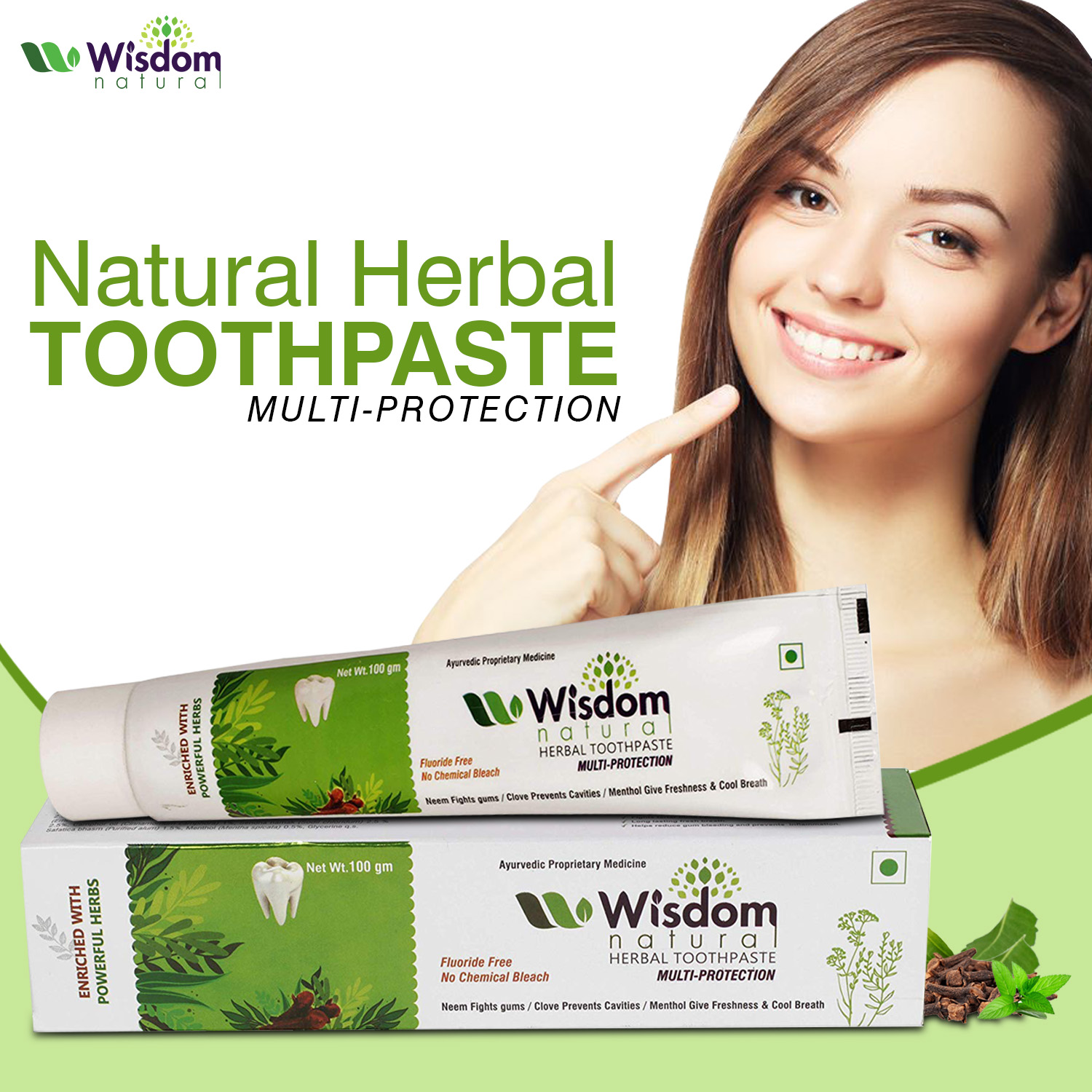 Buy Wisdom Natural Multi-Protection Strong Teeth Anti-Cavity Herbal ...