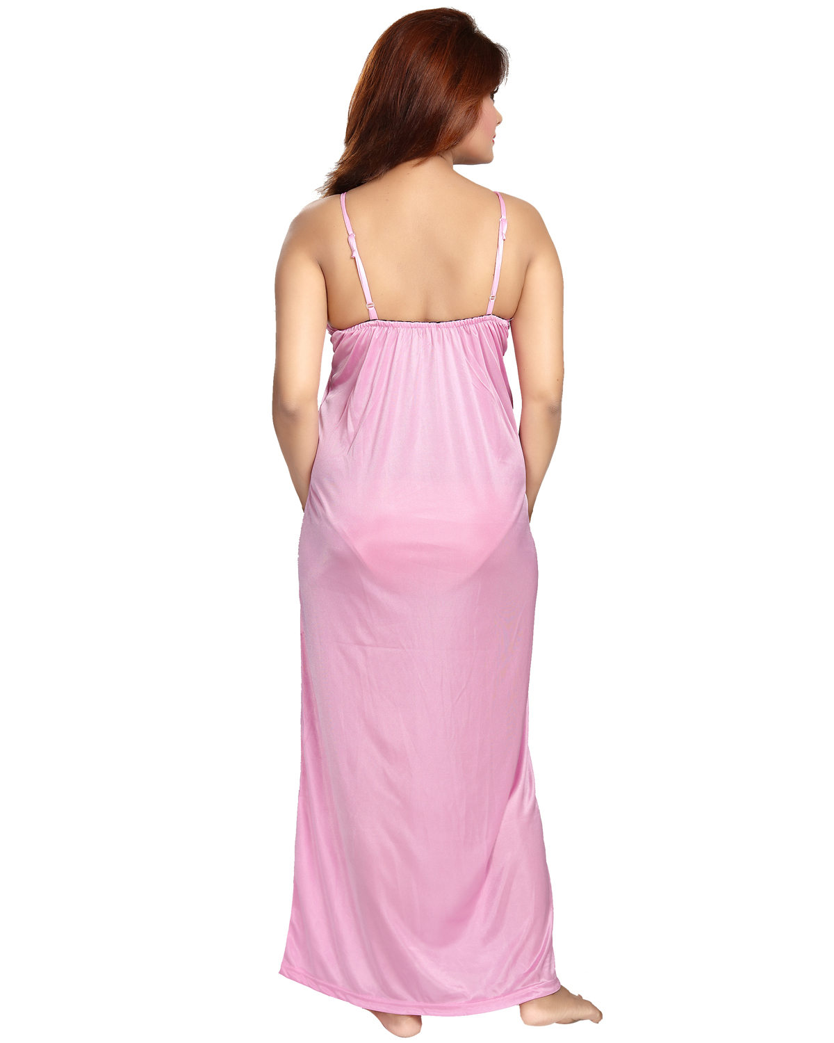 Buy Be You Women Satin Lace Nighty With Robe Pink Free Size Online ₹549 From Shopclues 4060