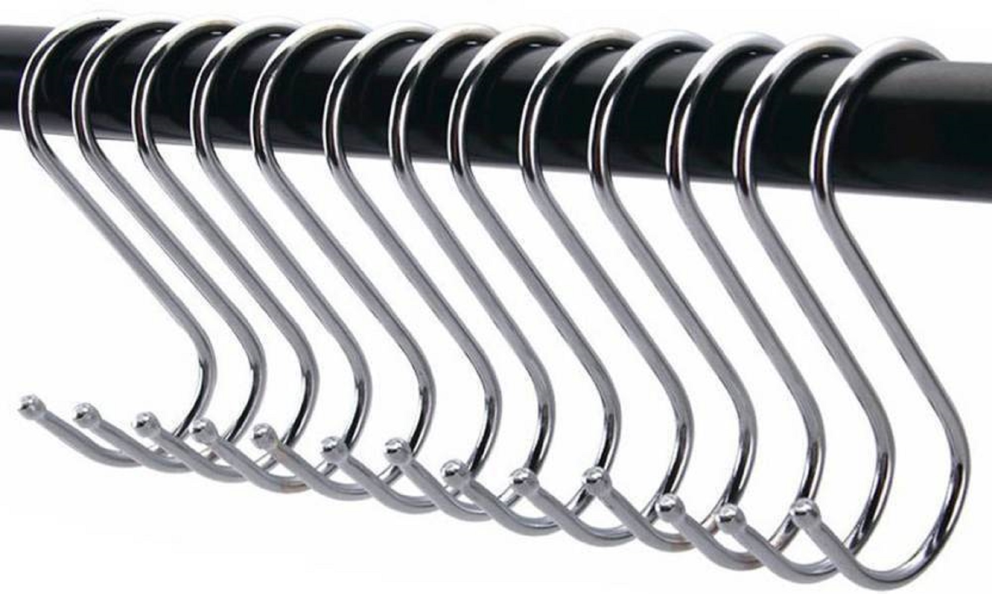 PRODUCTMINE Stainless Steel Thick S Shape Heavy Duty Type S Hook Hanger Hooks Organizer For Hanging Accessories 3 Inch