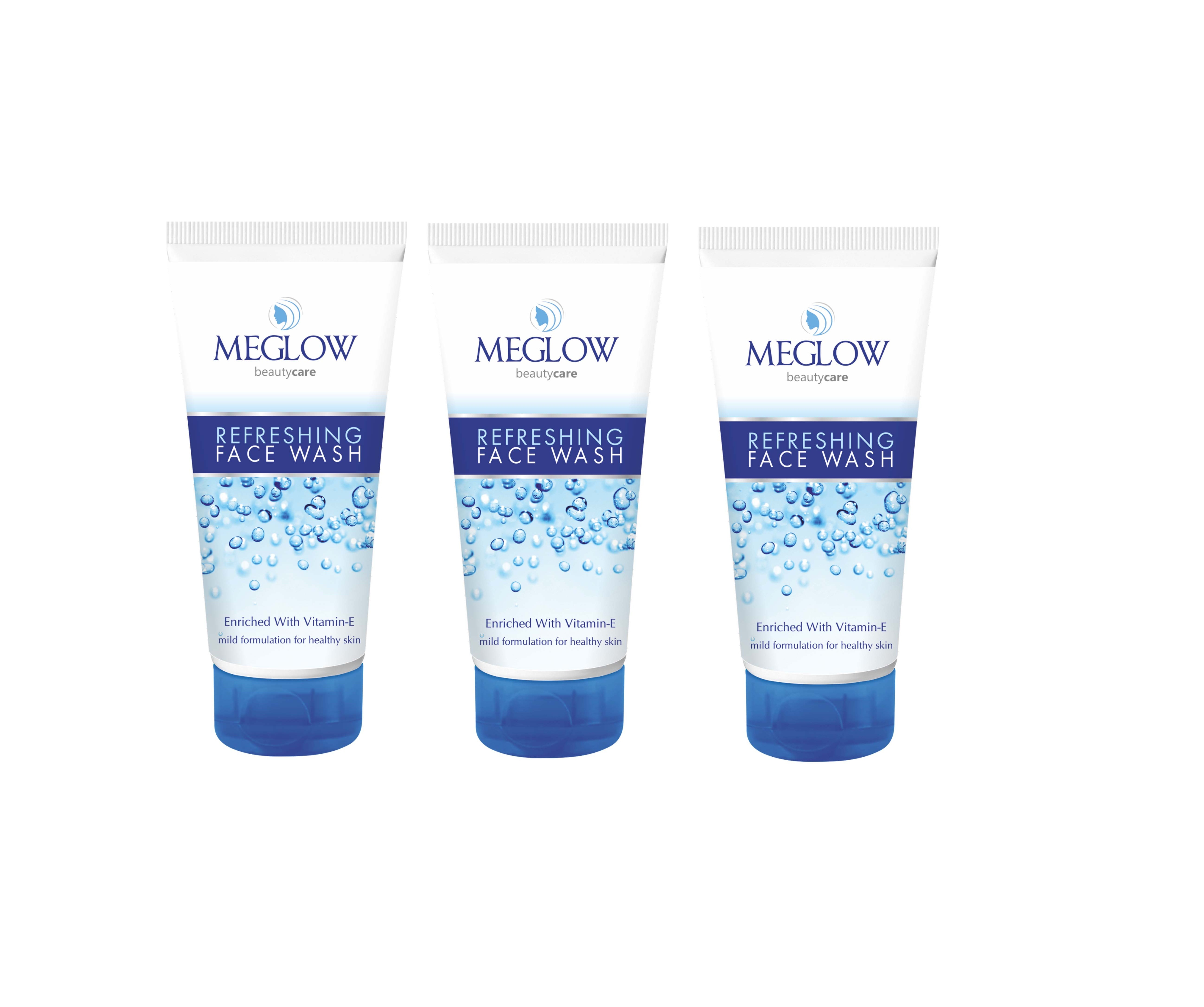 Buy Meglow Refreshing Face Wash (70 g each, Pack of 3) Online ₹220