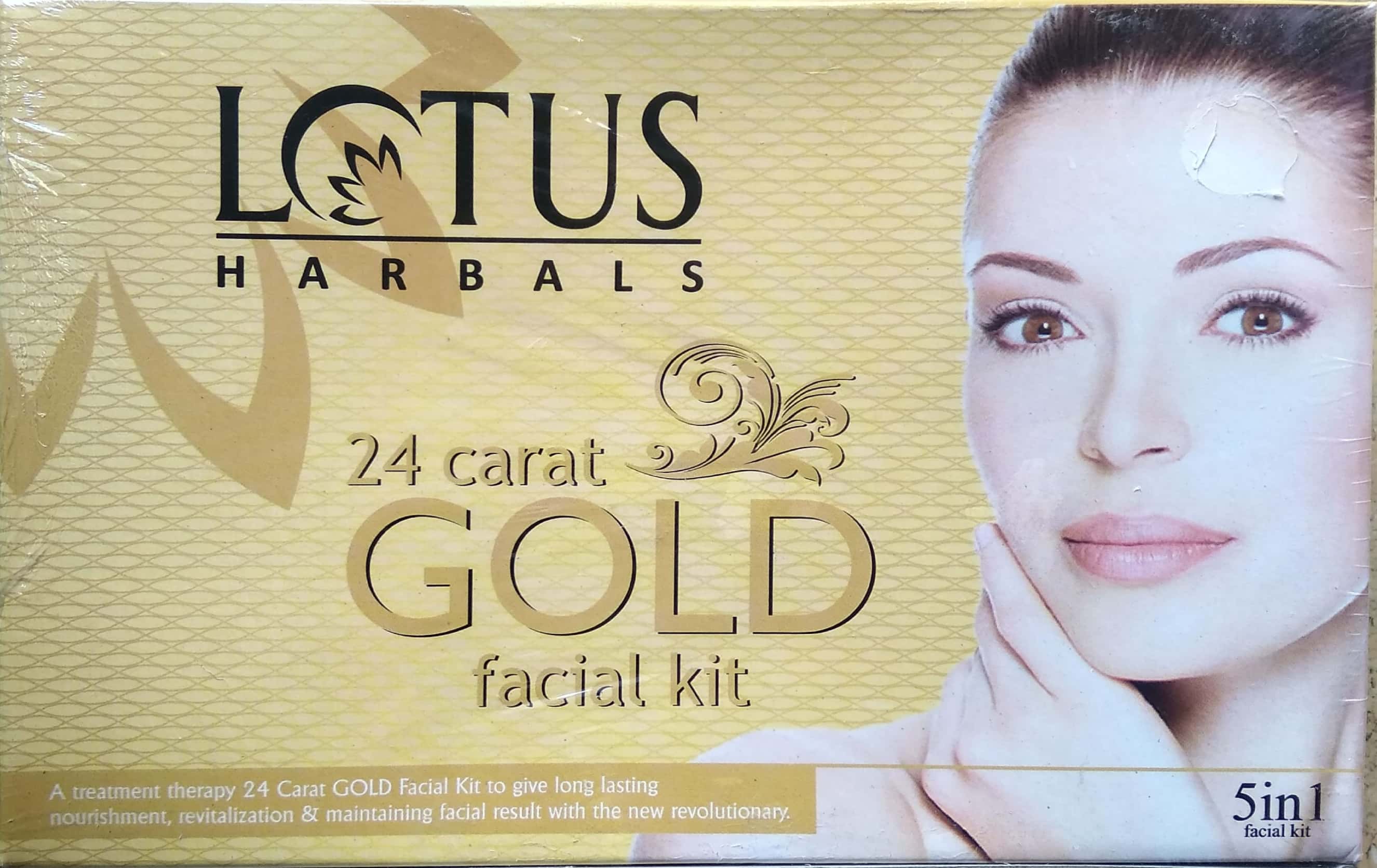 Buy Lotus Herbals 24 Carat Gold Facial Kit Set Of 5 Online ₹331 From Shopclues