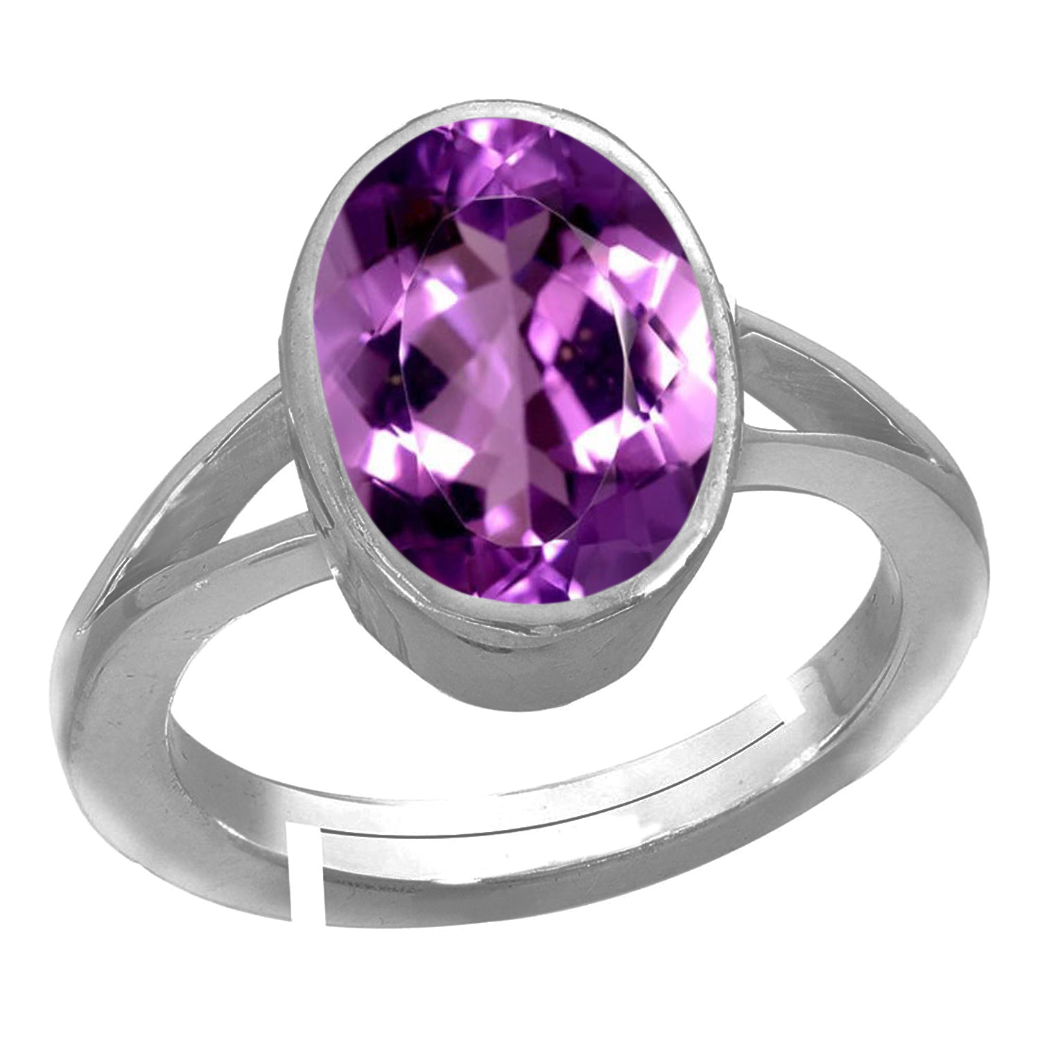 VKG GEMS Ametista di qualità A1 da 9,25 ratti, 8,85 carati, originale, certificata Jamuniya, pietra ovale viola, pietra rara katela Jamunia Ratan da indossare a scopo, gemma, ametista, pietra