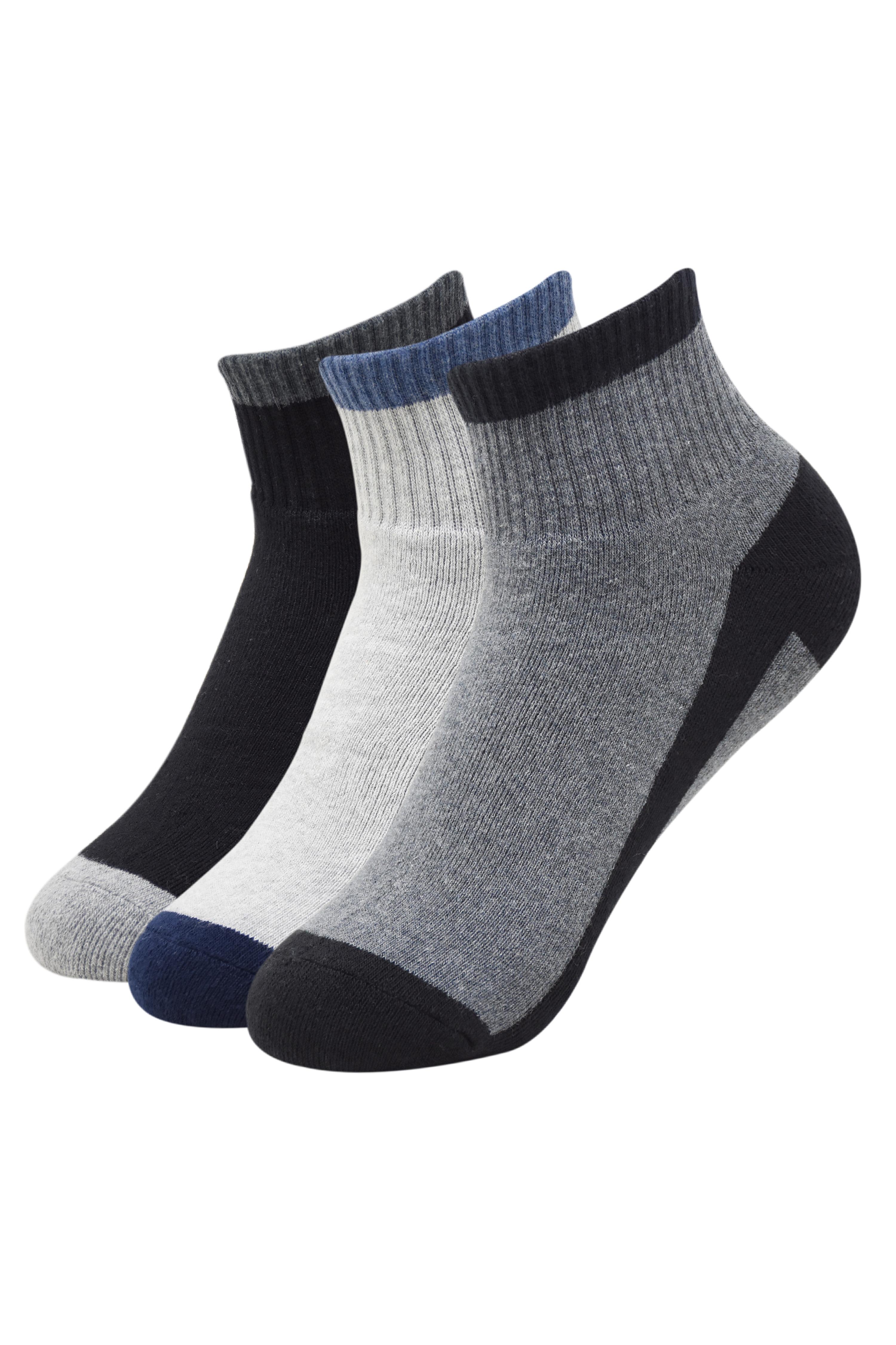 Buy Balenzia Men Cushioned High Ankle socks for sports- Dark Grey ...