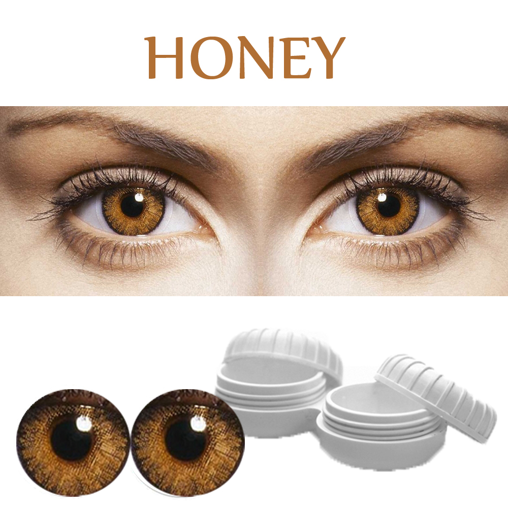 Buy TruOm Honey Colour Monthly(Zero Power) Contact Lens Pair Online