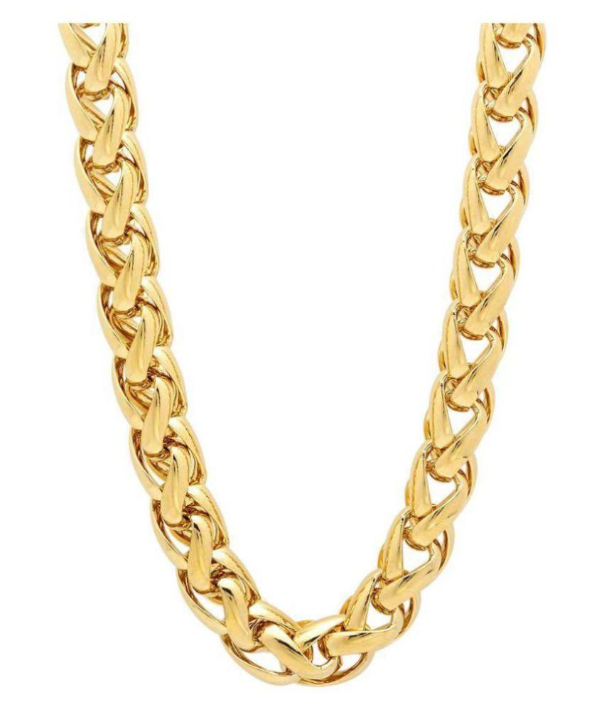 Buy Jewar Mandi Brass Dare Chain In Gold Plating For Men Online @ ₹339 ...