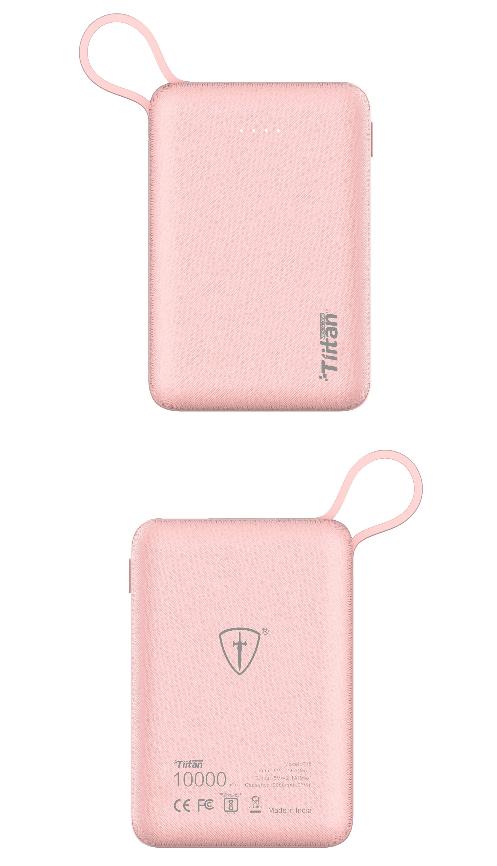 Tiitan 10000 mAh Premium Quality Lithium Polymer Power Bank/ P15 Handy