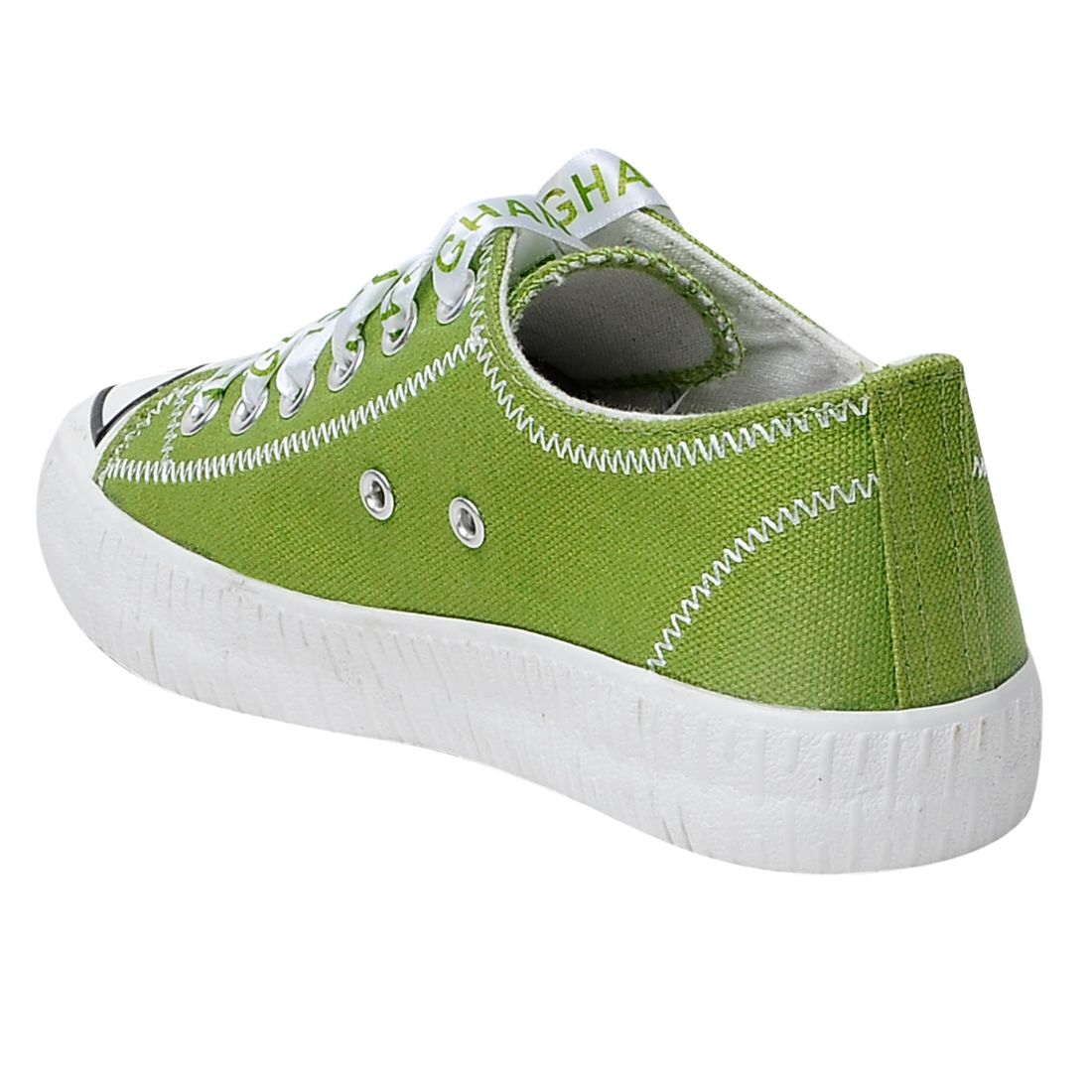 neon green canvas shoes