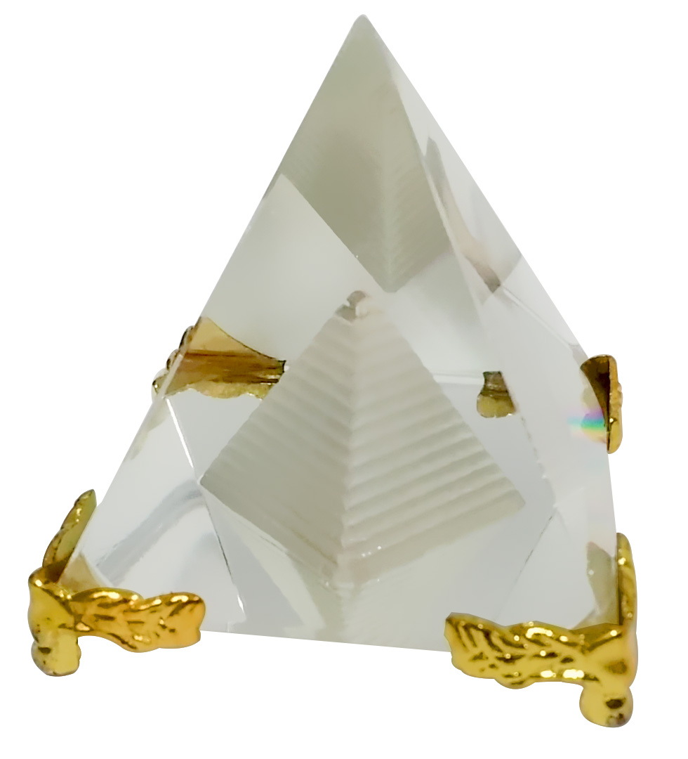 Buy only4you Vastu / Feng Shui Crystal Pyramid paper weight with Stand ...