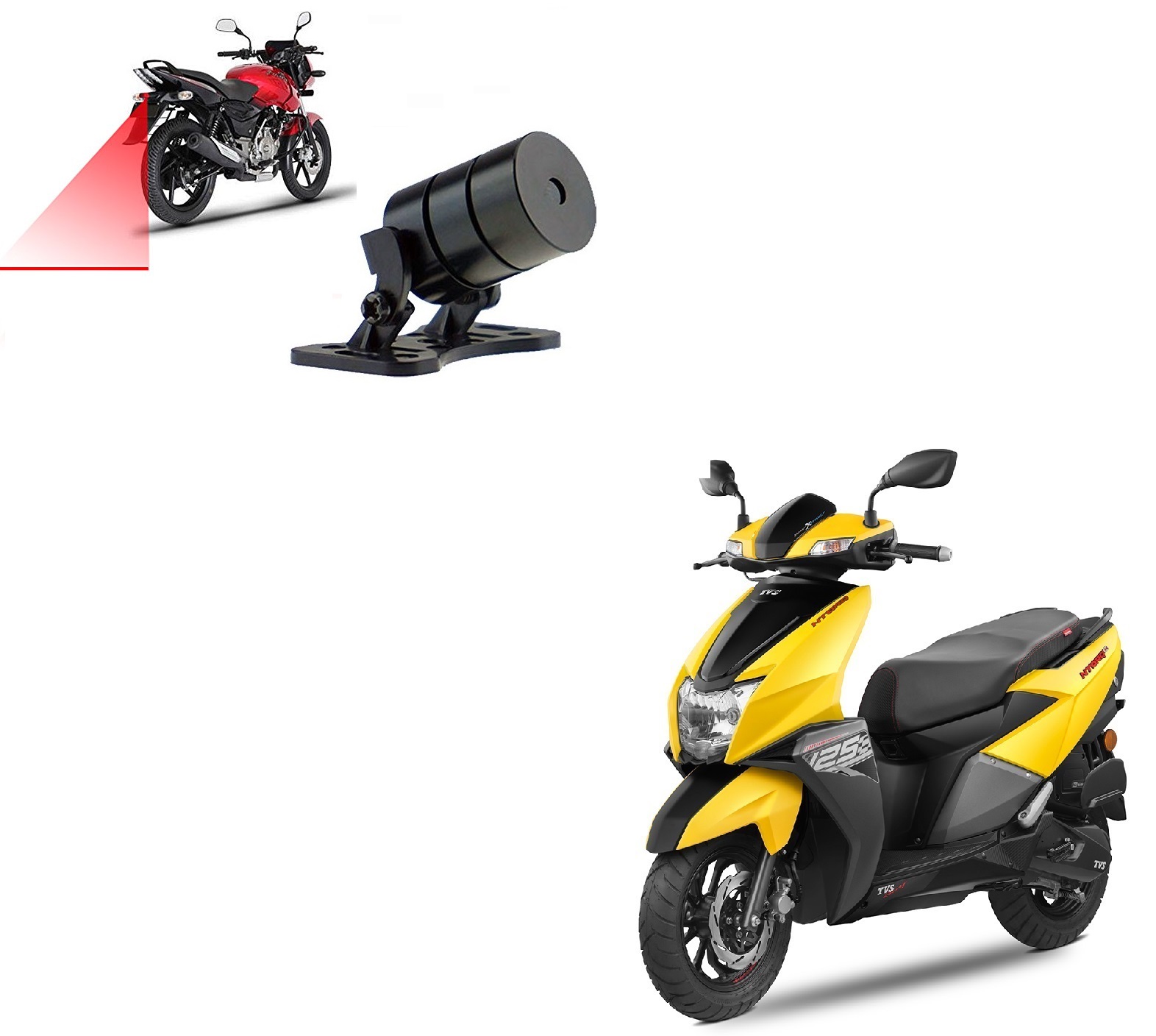 Buy Auto Addict Scooty Styling Led Laser Safety Warning Lights Fog Lamp Brake Lamp Running Tail