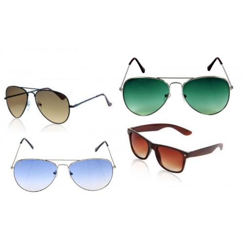 Buy Balino London Aviator Sunglasses Combo Set of 4 Online @ ₹399 from ...