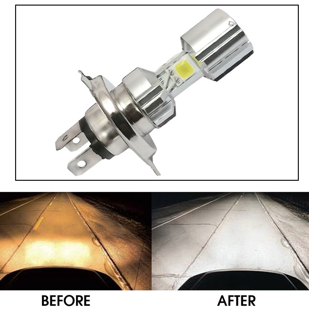 Buy Capeshoppers Silver Missile Hi Low Beam H4 Bike Headlight Bulb For Bajaj Discover 150 F 