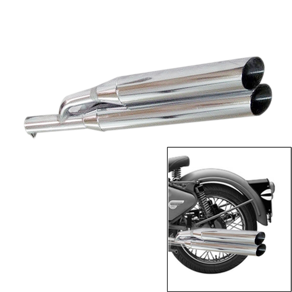 Buy Dhe Best Bike Dual Barrel Silencer Exhaust Double Barrel Bullet